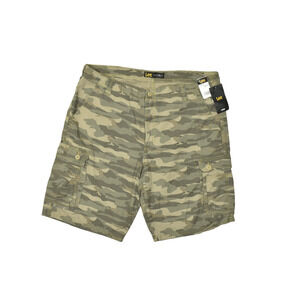 NEW Lee Men's Size 40 Fatigue Camo Cargo Shorts Relaxed Fit Green Cotton